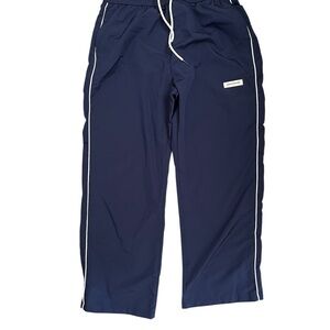 Men's Navy Track Pants with Contrast Piping